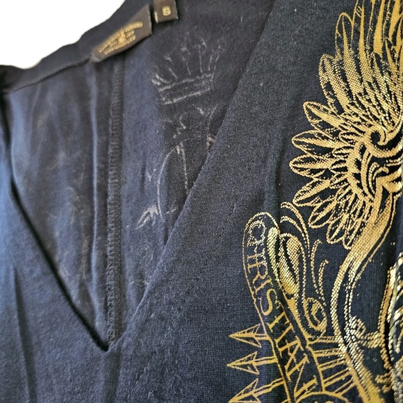 Christian Audigier Midi Dress Black Small‎ - Picture 8 of 14